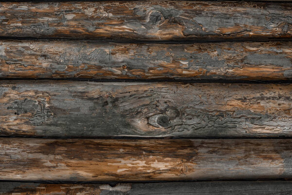 full frame of empty grunge wooden backdrop
