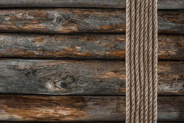 Плоский Ліжко Розставленими Морськими Мотузками Гранжевій Дерев Яній Стільниці — Безкоштовне стокове фото