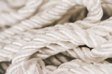 close up view of white nautical rope clipart