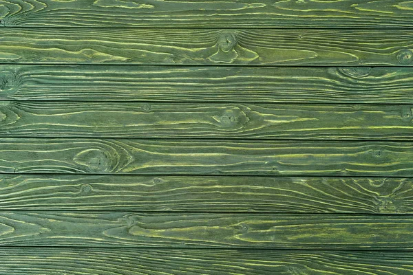 Tavole Orizzontali Legno Dipinte Sfondo Verde — Foto Stock