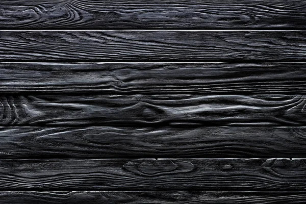 Wooden Horizontal Planks Painted Black Background — Stock Photo, Image
