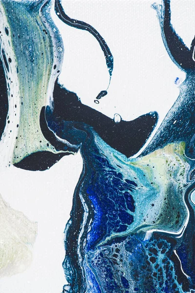 Abstract Close Fundo Com Tinta Acrílica Branca Azul — Fotografia de Stock