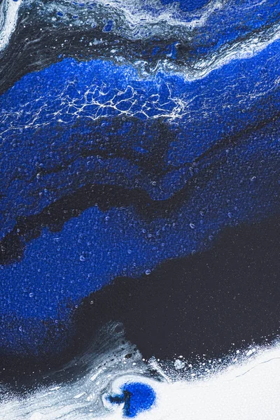 Texture Abstraite Avec Peinture Huile Bleue — Photo