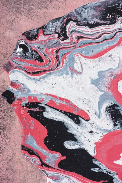 抽象背景与灰和粉红色丙烯酸漆 — 图库照片