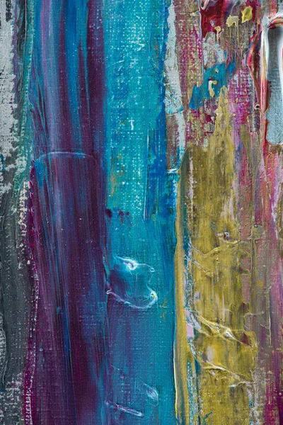 Artistic Background Blue Yellow Purple Brush Strokes Oil Paint — Stock Photo, Image