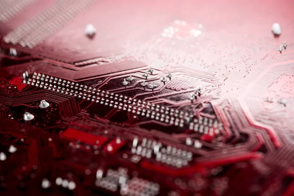 Typical Desktop Computer Motherboard Close View — Stock Photo, Image