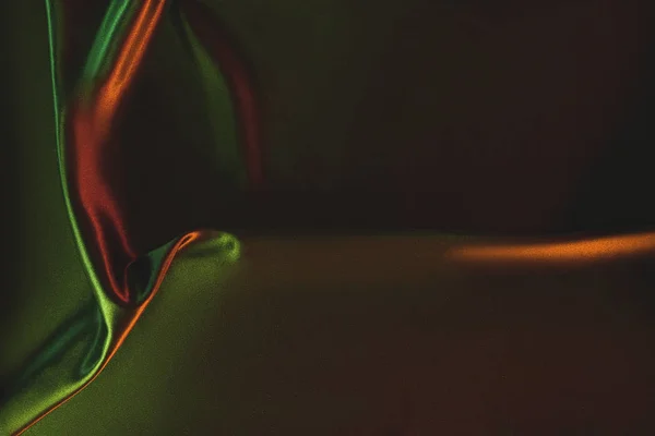 Крупним Планом Вид Темно Зеленої Збитої Шовкової Тканини Фон — Безкоштовне стокове фото