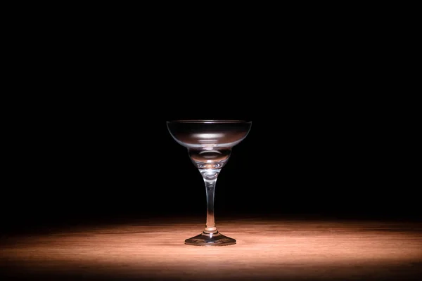 Transparent Empty Glass Wooden Table — Stock Photo, Image