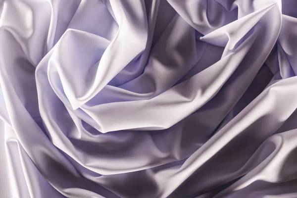 Full Frame Folded Elegant Purple Silk Fabric Background — Stock Photo, Image