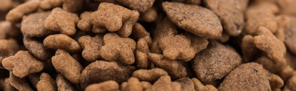 Close View Fresh Dry Pet Food Panoramic Shot — Stock Photo, Image