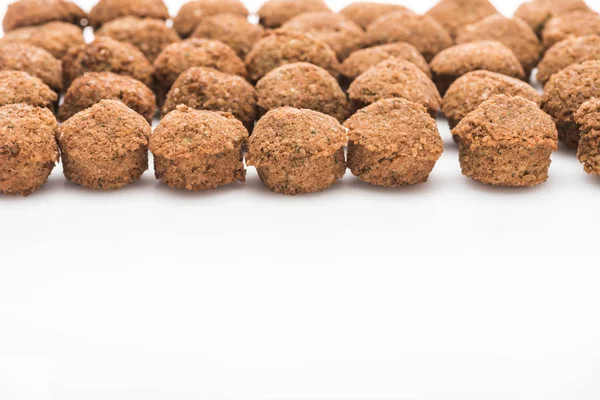 Close View Fresh Cooked Falafel Balls White Background Copy Space — Stock Photo, Image