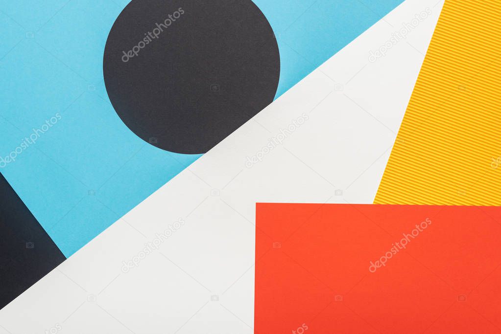 top view of colorful abstract geometric background