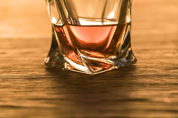 Brandy Glass Wooden Table — Stock Photo, Image