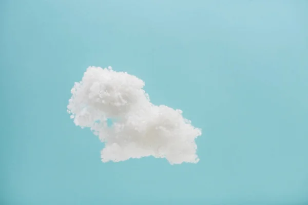 White Fluffy Clouds Made Cotton Wool Isolated Blue Background — Stock Photo, Image