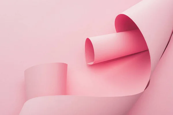 Abstract Pink Paper Swirls Pink Background — Stock Photo, Image