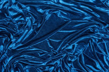 Top view of background of blue velour fabric  clipart