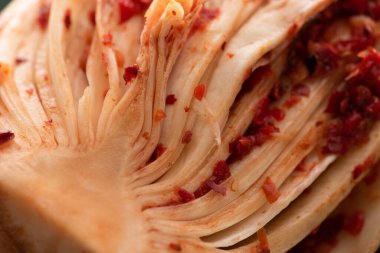 close up of delicious korean kimchi cabbage clipart