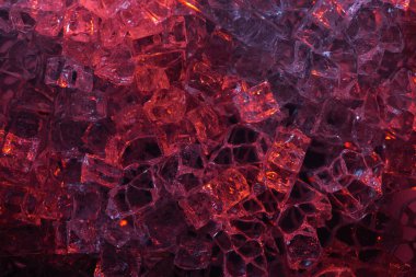 top view of abstract dark red ice textured background clipart