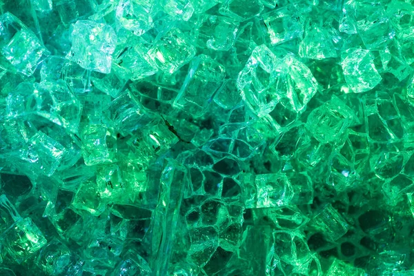 Felső Nézet Elvont Zöld Jég Texturált Háttér — Stock Fotó
