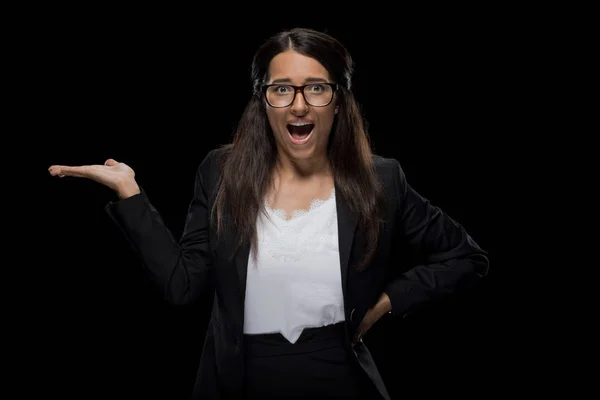 Excited business woman — Stock Photo