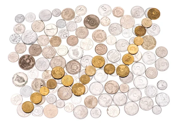 Arranged various coins — Stock Photo