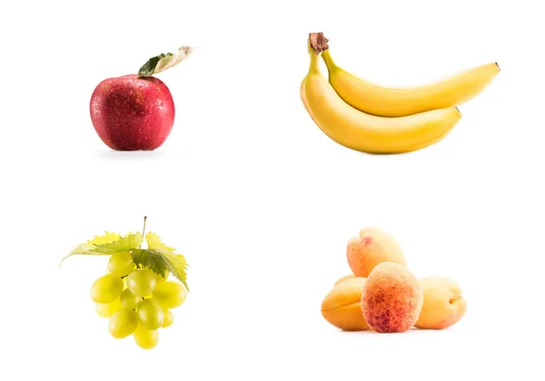 Колаж зі свіжими фруктами — стокове фото
