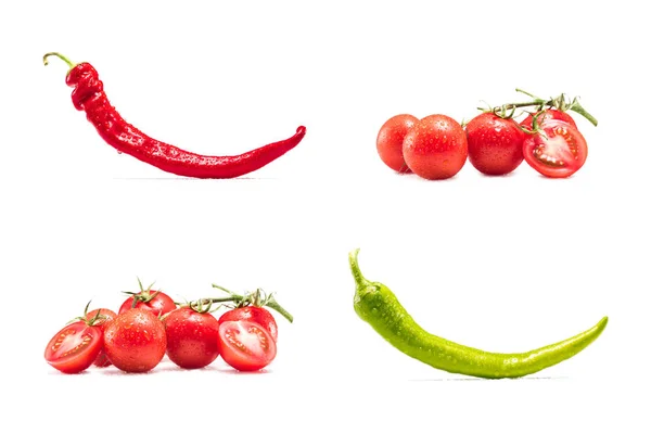Chiles y tomates — Stock Photo