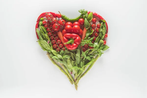 Verduras en forma de corazón - foto de stock