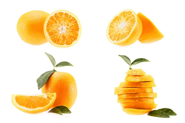 Colección de naranjas jugosas - foto de stock