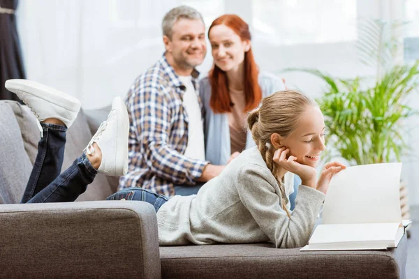 Teenager reading book — Stock Photo