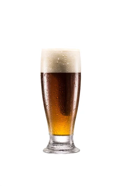 Bicchiere di birra con schiuma — Foto stock