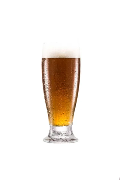 Glass of beer with froth — Stock Photo