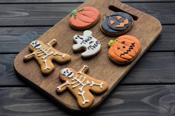 Composición de las galletas de halloween - foto de stock