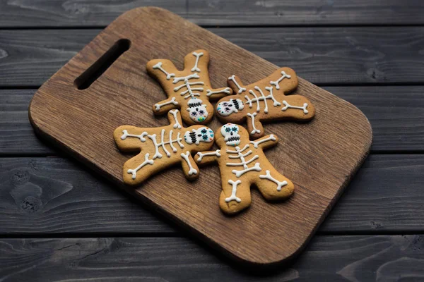 Composición de las galletas de halloween - foto de stock