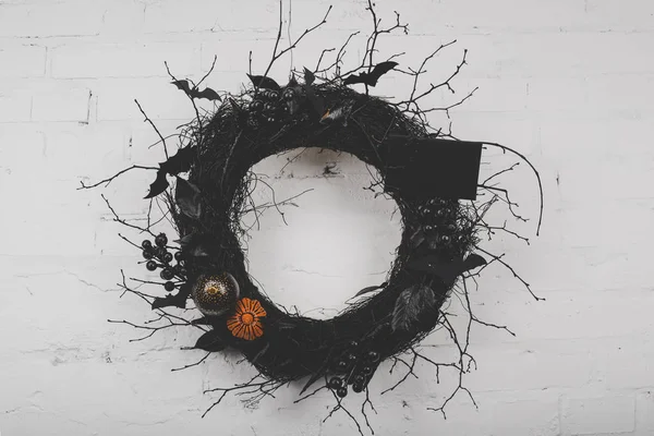 Decorative halloween wreath — Stock Photo