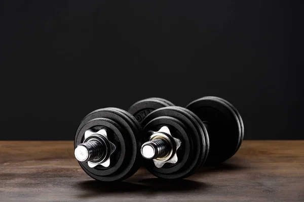 Closeup of two dumbells — Stock Photo