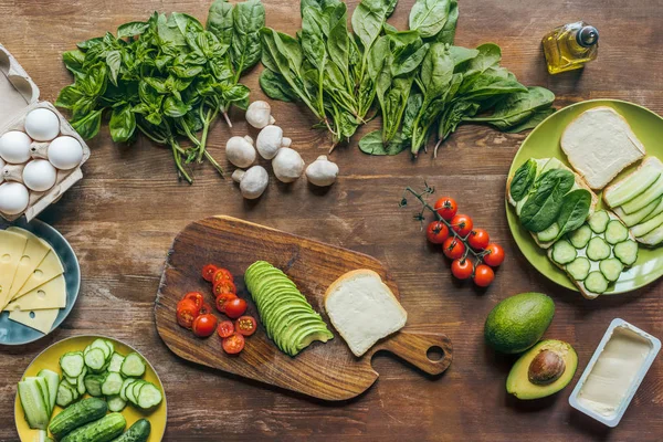 Ingrédients pour petit déjeuner sain — Photo de stock