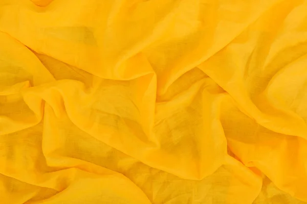 Желтая льняная фактура — стоковое фото