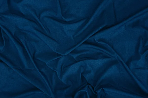 Texture lin bleu foncé — Photo de stock