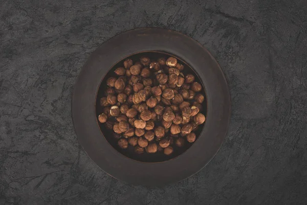 Hazelnuts on plate — Stock Photo