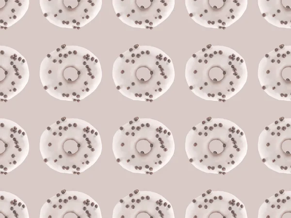 Pattern from delicious doughnuts — Stock Photo