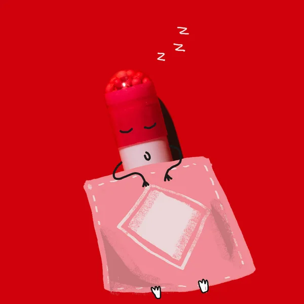 Sleeping medical capsule — Stock Photo
