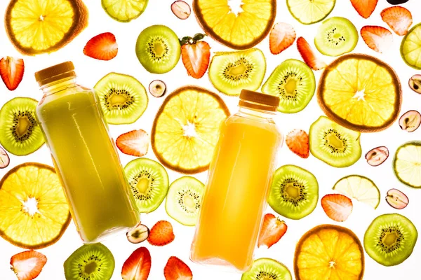 Detox drinks, fruits and berries — Stock Photo