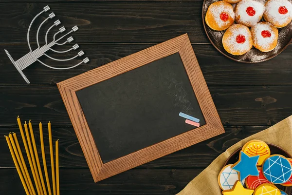 Frame for hanukkah celebration — Stock Photo