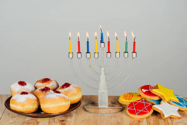 Hanukkah celebración - foto de stock