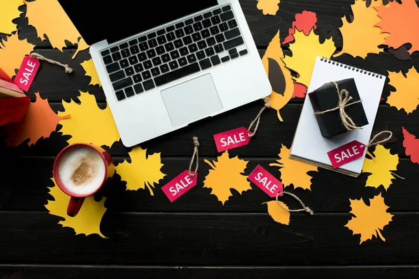 Autumn sale tags — Stock Photo