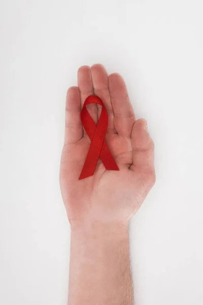 Red aids ribbon — Stock Photo