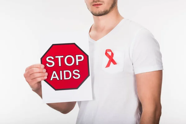 Stop au signe du sida — Photo de stock