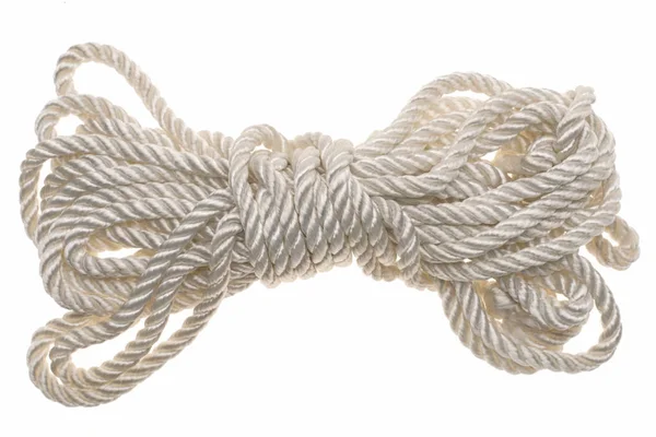 Corde attachée blanche — Photo de stock