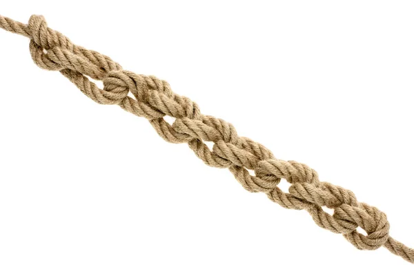 Tied rope with knots — Stock Photo